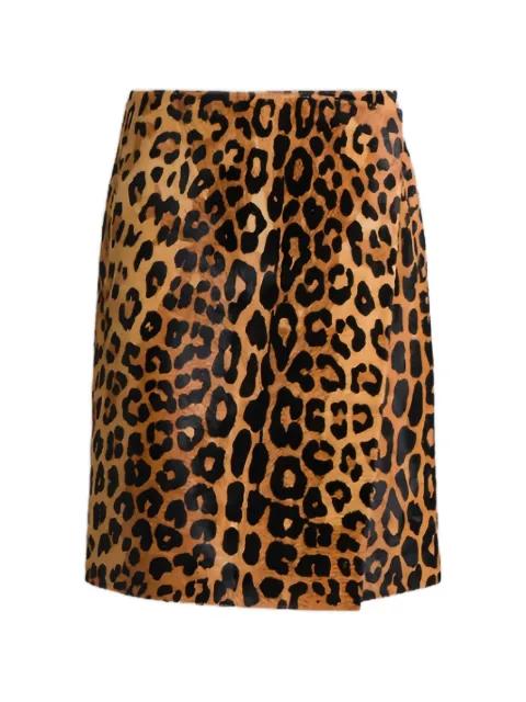 leopard-print belted skirt by ALBERTA FERRETTI