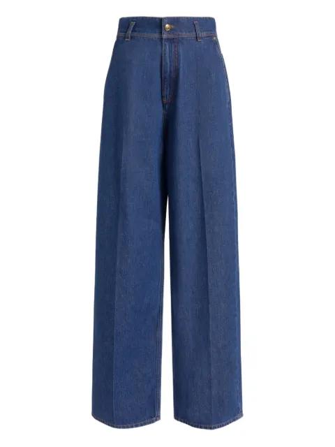 logo-detail cotton jeans by ALBERTA FERRETTI