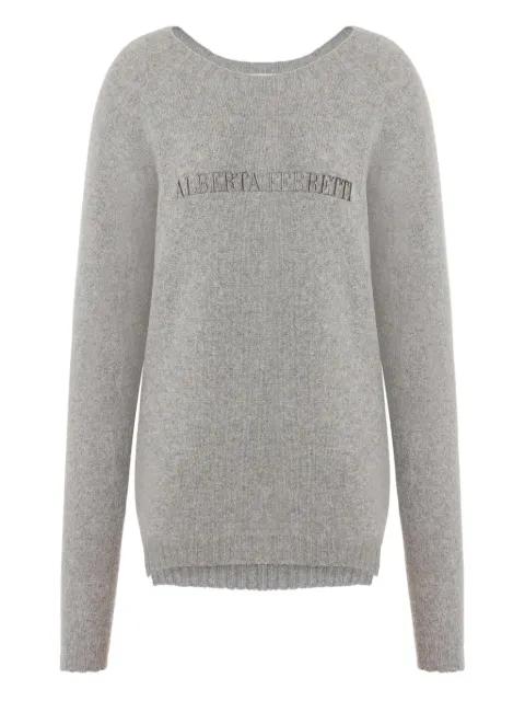 logo-embroidered sweater by ALBERTA FERRETTI