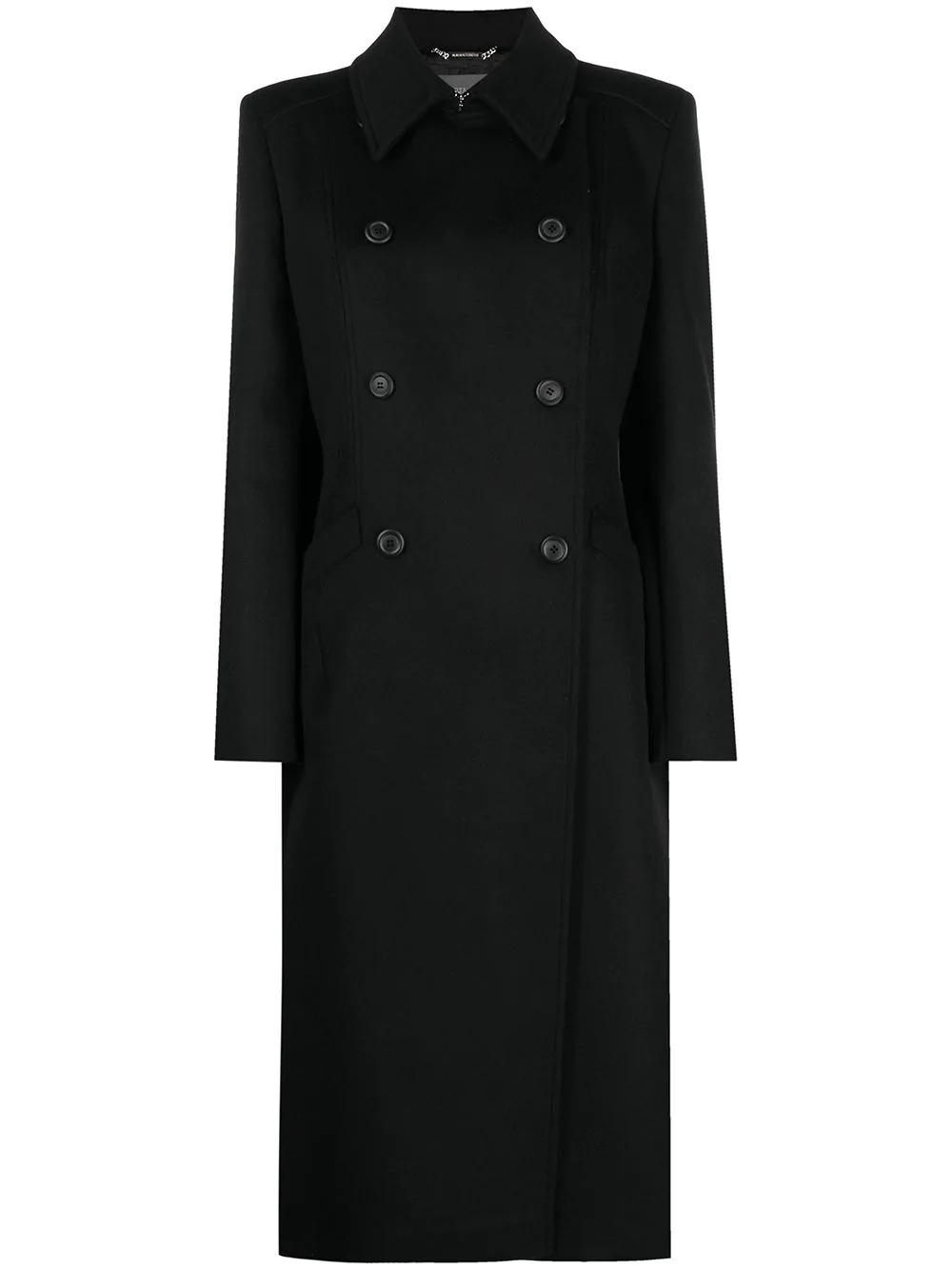 long double-breasted wool-blend coat by ALBERTA FERRETTI