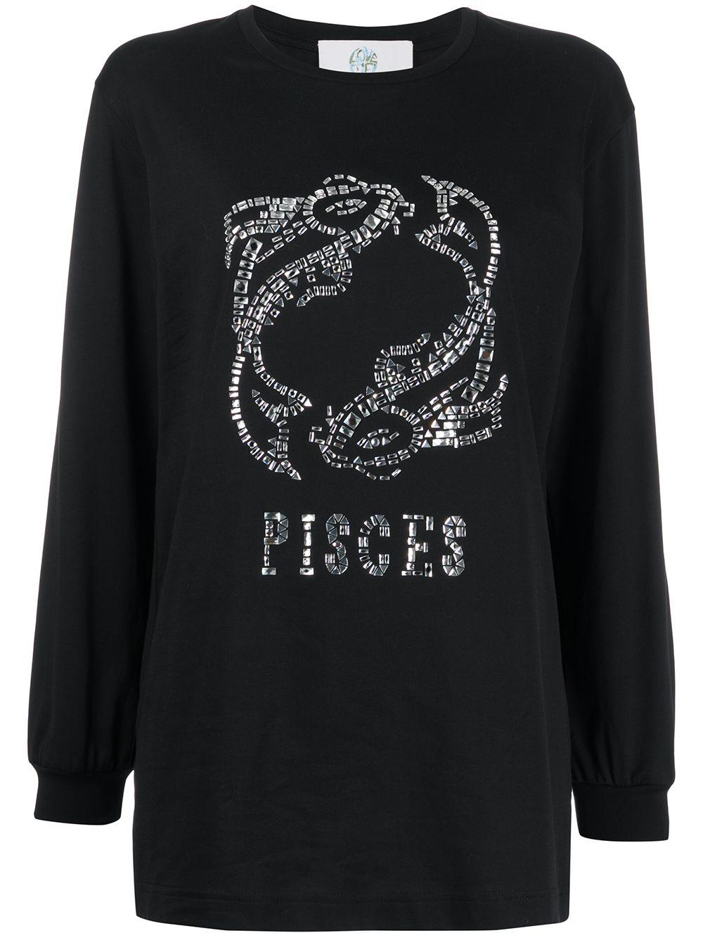 long-sleeve Pisces T-shirt by ALBERTA FERRETTI
