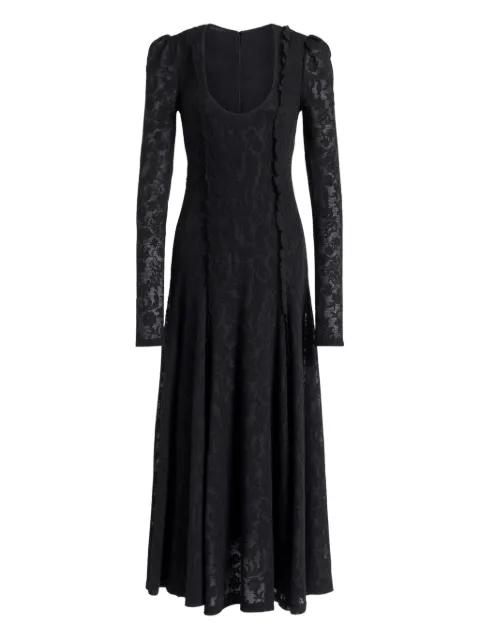 long-sleeve midi dress by ALBERTA FERRETTI