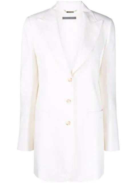 longline single-breasted blazer by ALBERTA FERRETTI