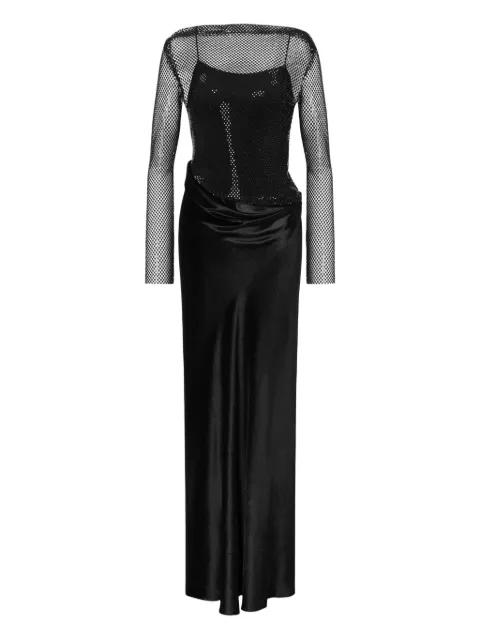 mesh-overlay dress by ALBERTA FERRETTI