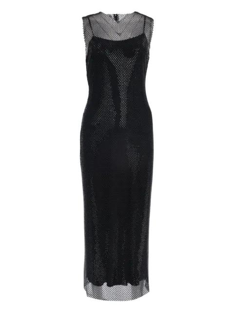 mesh-paneled midi dress by ALBERTA FERRETTI