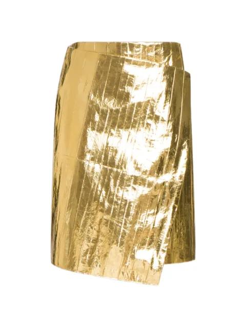 metallic slit skirt by ALBERTA FERRETTI