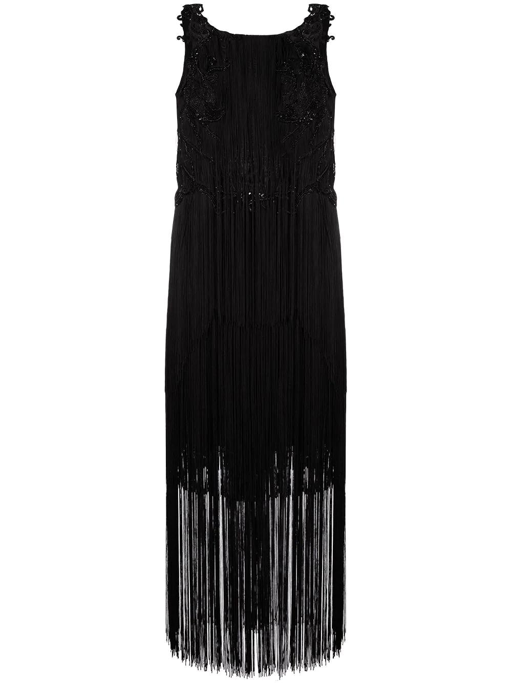 mid-length embellished tassel dress by ALBERTA FERRETTI