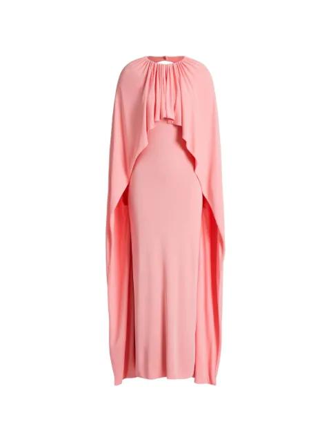 open-back cape maxi dress by ALBERTA FERRETTI