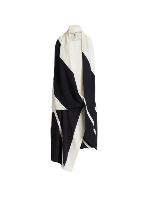 panelled asymmetric dress by ALBERTA FERRETTI