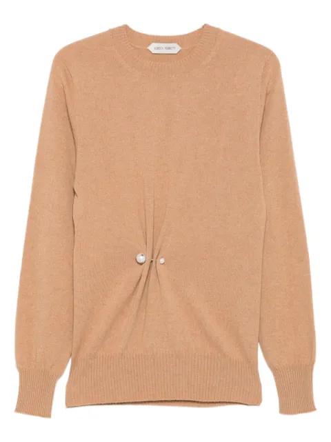 pin-embellishment cashmere sweater by ALBERTA FERRETTI