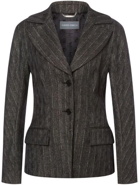 pinstriped single-breasted blazer by ALBERTA FERRETTI