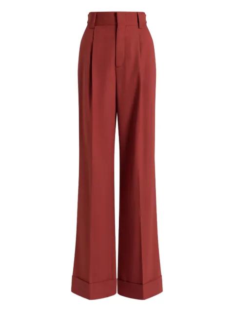 pleated cuffed trousers by ALBERTA FERRETTI