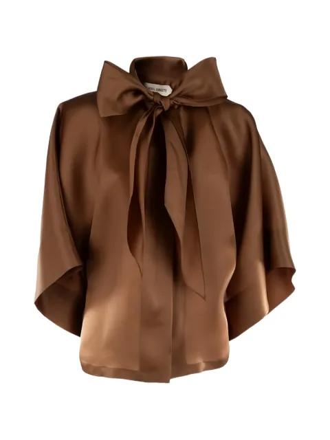 pussy-bow batwing-sleeve blouse by ALBERTA FERRETTI