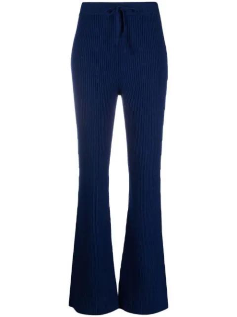 ribbed-knit flared trousers by ALBERTA FERRETTI
