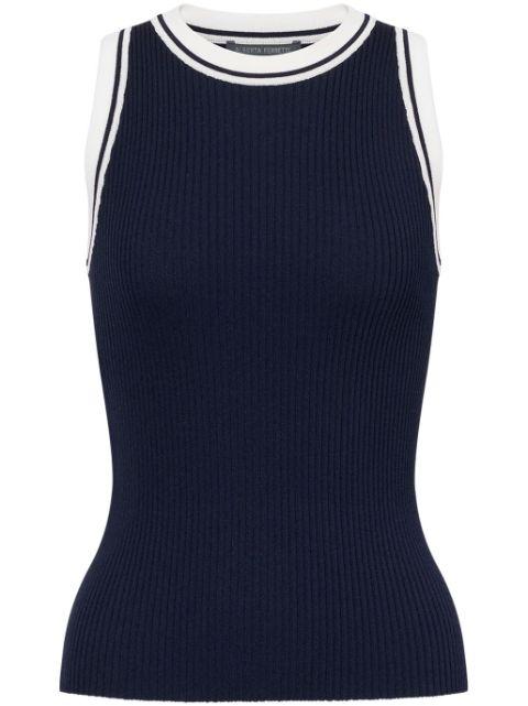 ribbed-knit top by ALBERTA FERRETTI