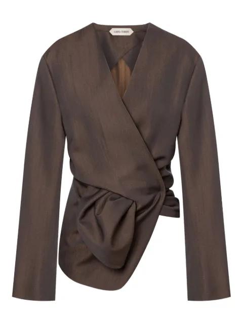 ruched-detailing blouse by ALBERTA FERRETTI