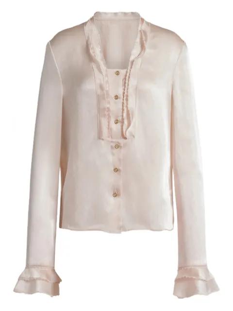 ruffled buttoned shirt by ALBERTA FERRETTI