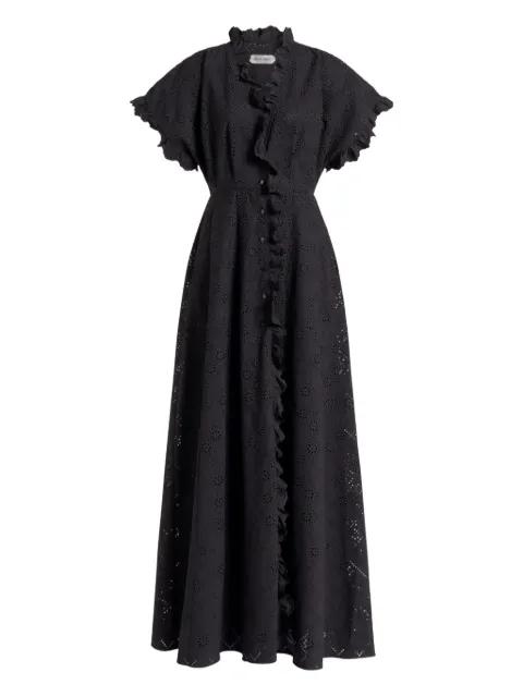 ruffled eyelet dress by ALBERTA FERRETTI
