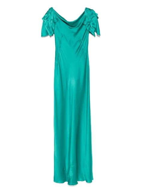 satin maxi dress by ALBERTA FERRETTI