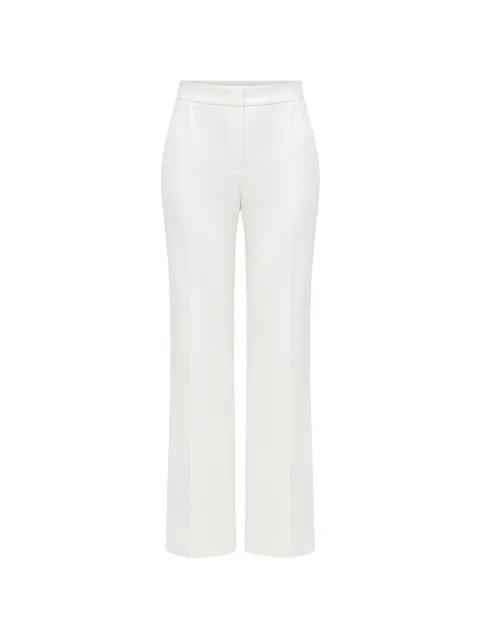 satin-stripe pleated flared trousers by ALBERTA FERRETTI