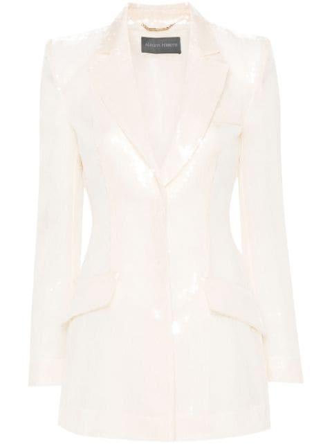 semi-sheer sequinned blazer by ALBERTA FERRETTI