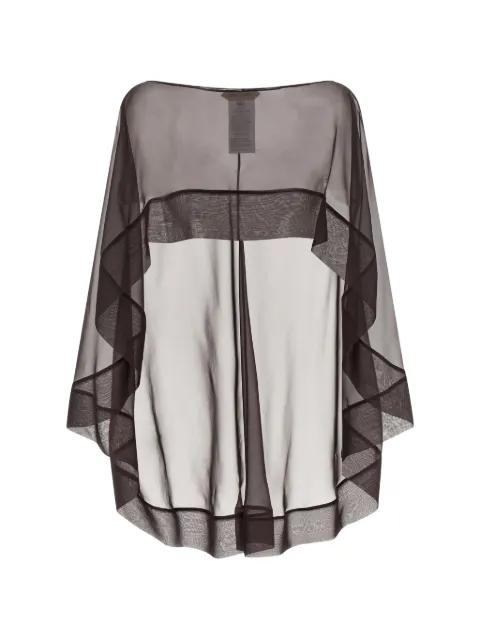 semi-transparent hood scarf by ALBERTA FERRETTI
