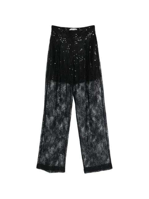 sequin-detail lace trousers by ALBERTA FERRETTI