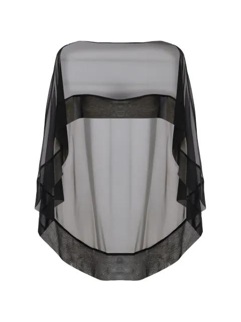 sheer panelled top by ALBERTA FERRETTI