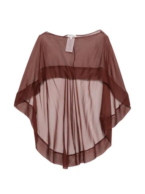 sheer ruffled cape by ALBERTA FERRETTI