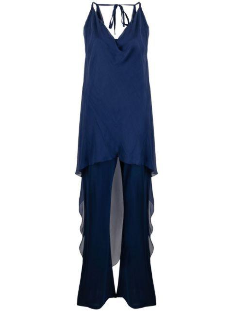 sleeveless layered jumpsuit by ALBERTA FERRETTI