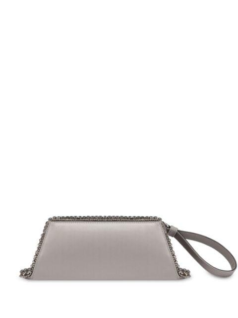 studded satin clutch bag by ALBERTA FERRETTI
