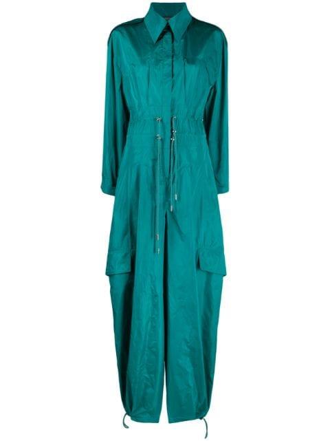 taffeta drawstring-waist jumpsuit by ALBERTA FERRETTI
