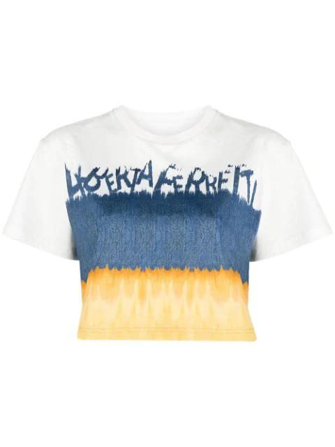 tie-dye print cotton T-shirt by ALBERTA FERRETTI