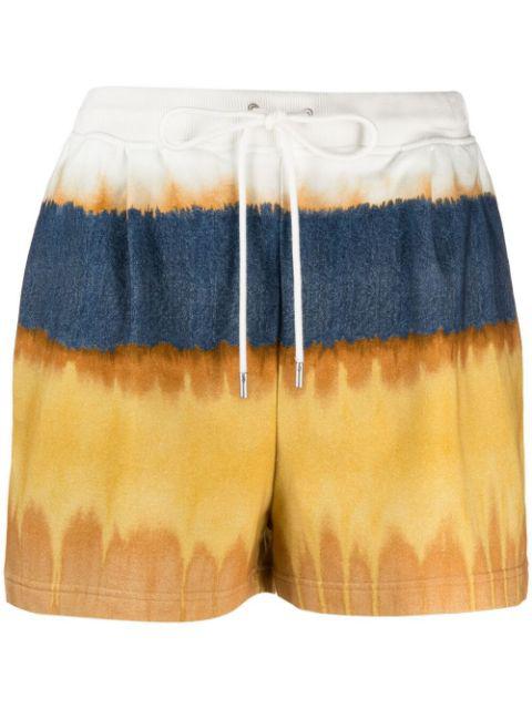 tie-dye track shorts by ALBERTA FERRETTI
