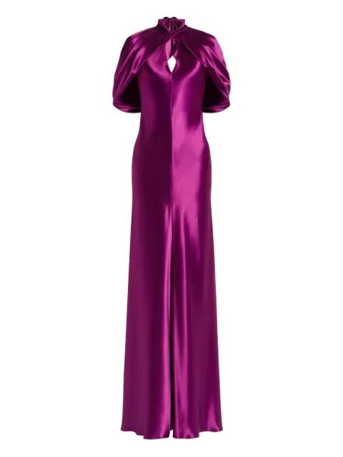 tie-neck open-back maxi dress by ALBERTA FERRETTI