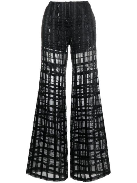 transparent palazzo trousers by ALBERTA FERRETTI