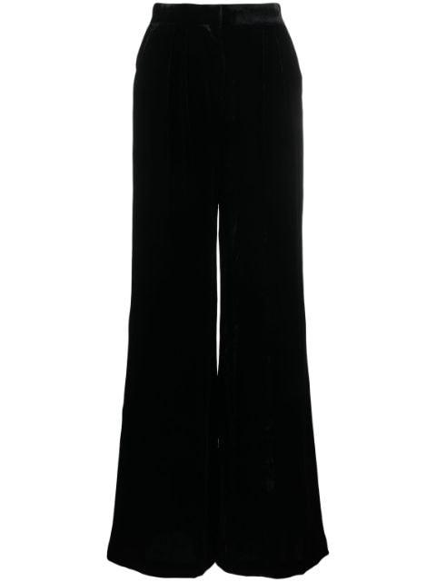 velvet palazzo trousers by ALBERTA FERRETTI