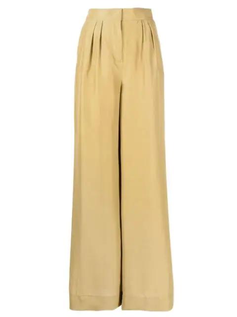 wide-leg silk trousers by ALBERTA FERRETTI