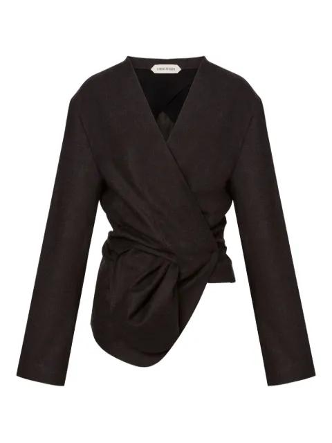 wrap-effect coat by ALBERTA FERRETTI