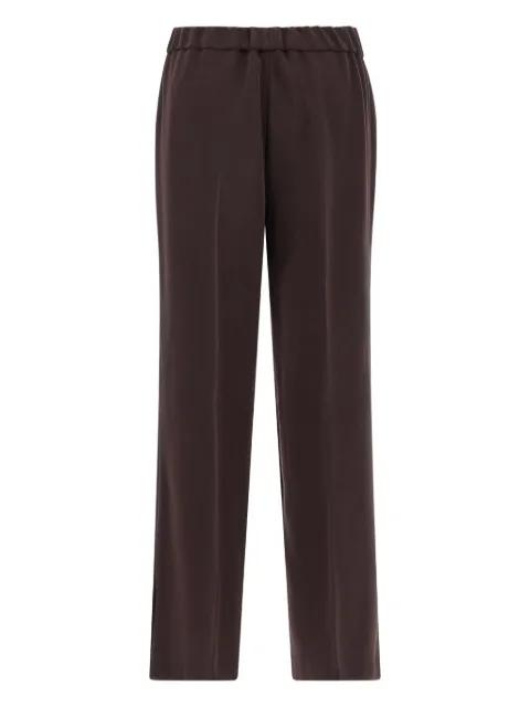 Cady elastic-waistband straight trousers by ALBERTO BIANI