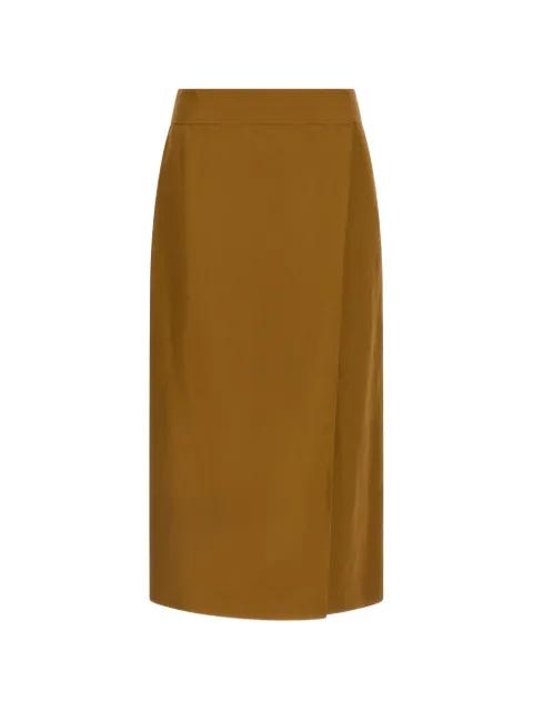 Wrap asymmetric-closure midi skirt by ALBERTO BIANI