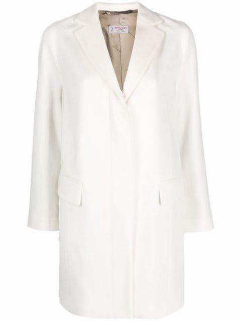 buttoned up wool coat by ALBERTO BIANI