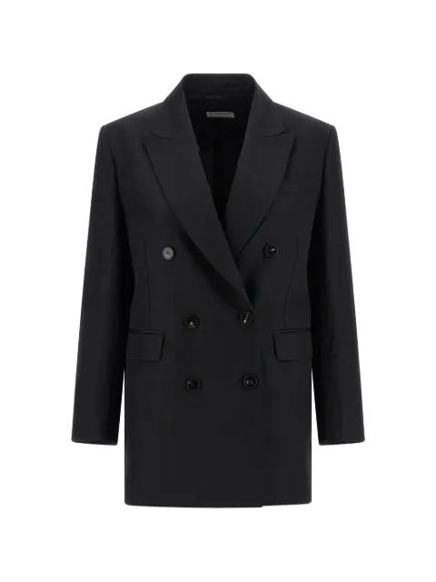 double-breasted peak-lapels coat by ALBERTO BIANI