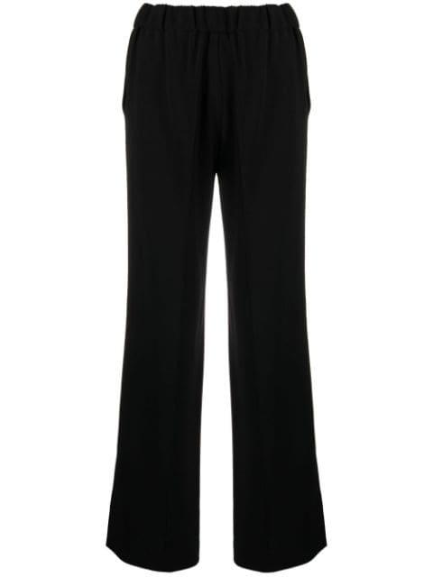 flared crepe trousers by ALBERTO BIANI