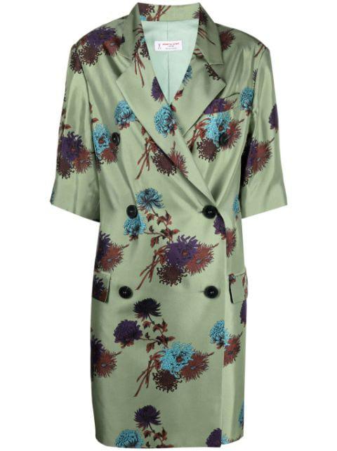 floral print double-breasted dress by ALBERTO BIANI