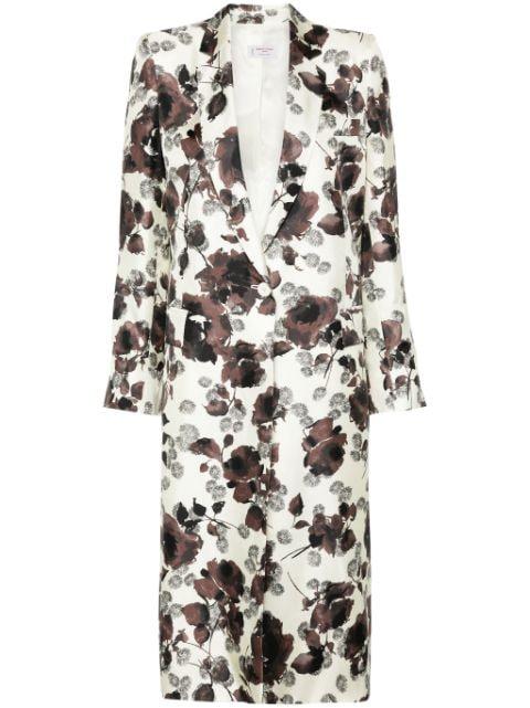floral-print silk coat by ALBERTO BIANI