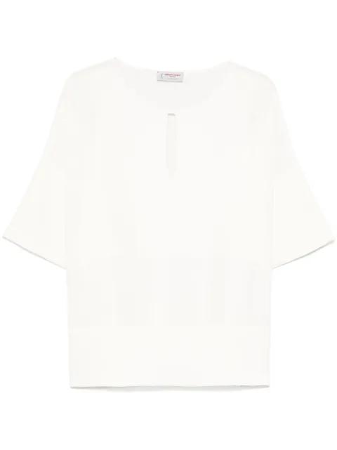 keyhole-neck blouse by ALBERTO BIANI
