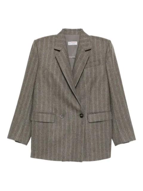 pinstripe double-breasted blazer by ALBERTO BIANI