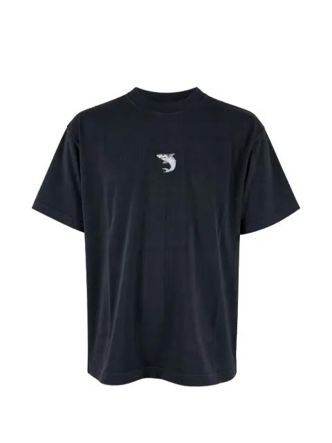 shark-embroidered T-shirt by ALBERTO BRESCI