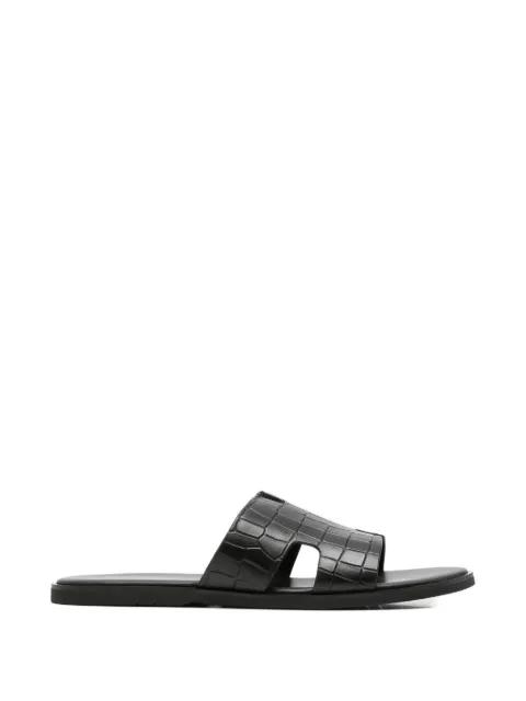 croc-effect cut-out sandals by ALBERTO GOZZI